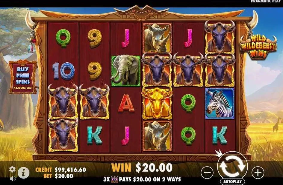Wild Wildebeest Wins | Slot Game Review | Pragmatic Play