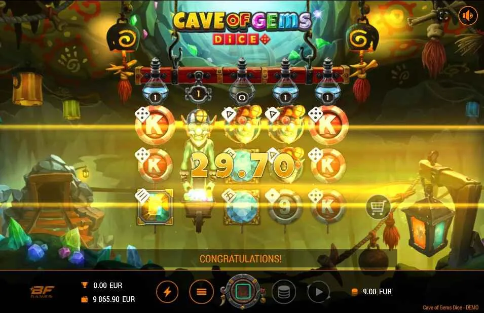 Cave Of Gems Dice | Slot Game Review | BF Games 💎