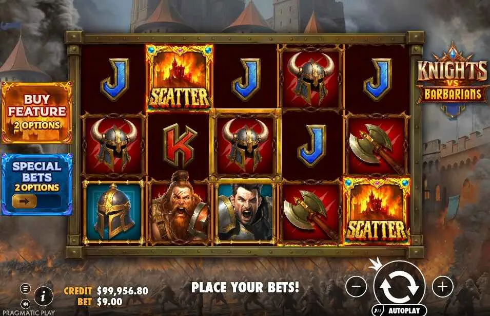 Knights vs Barbarians | Slot Review | Play Now ⚔️