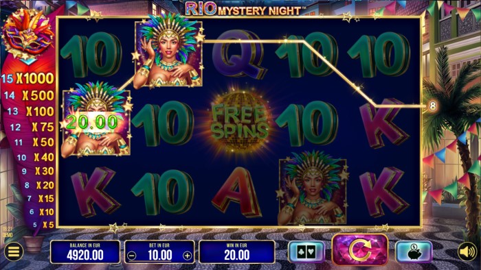 Rio Mystery Night Slot Game Review