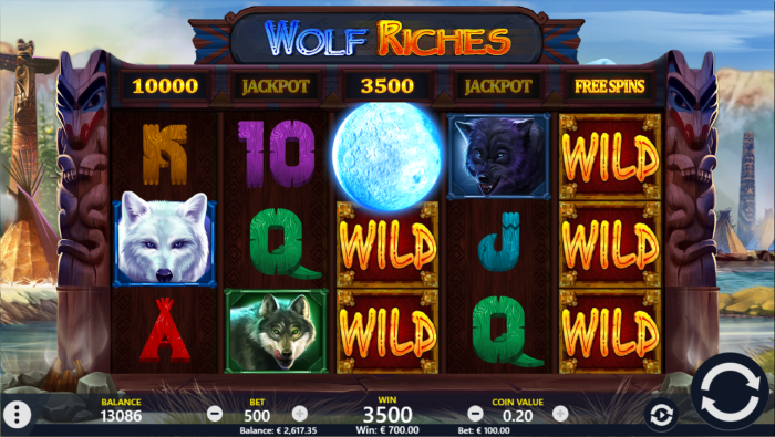 Wolf Riches Slot Reels