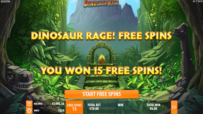 Dinosaur Rage Slot Game
