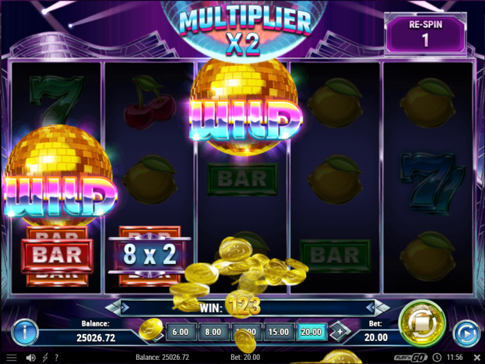 Disco Diamonds bonus features in action