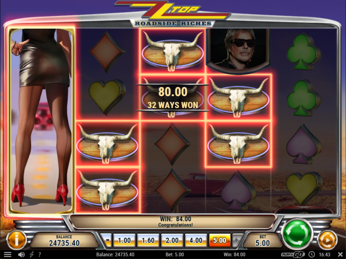 ZZ Top Roadside Riches Slot Game Design