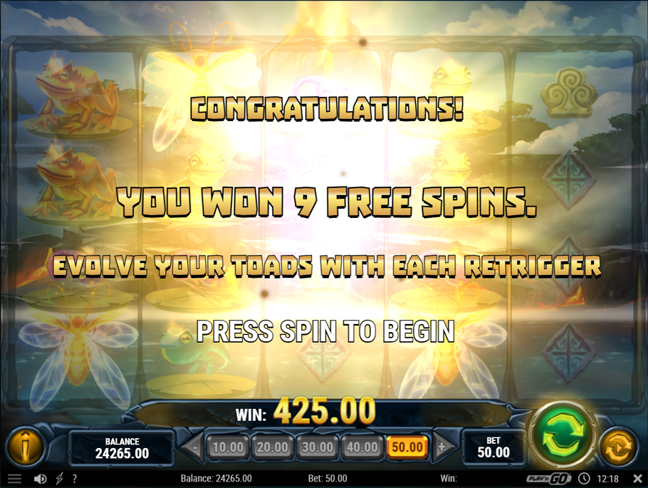 Fire Toad Slot Gameplay