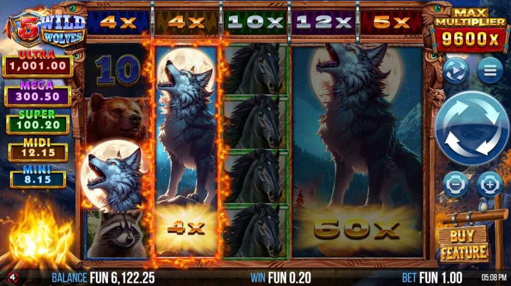 5 Wild Wolves | Slot Game Review | 4ThePlayer