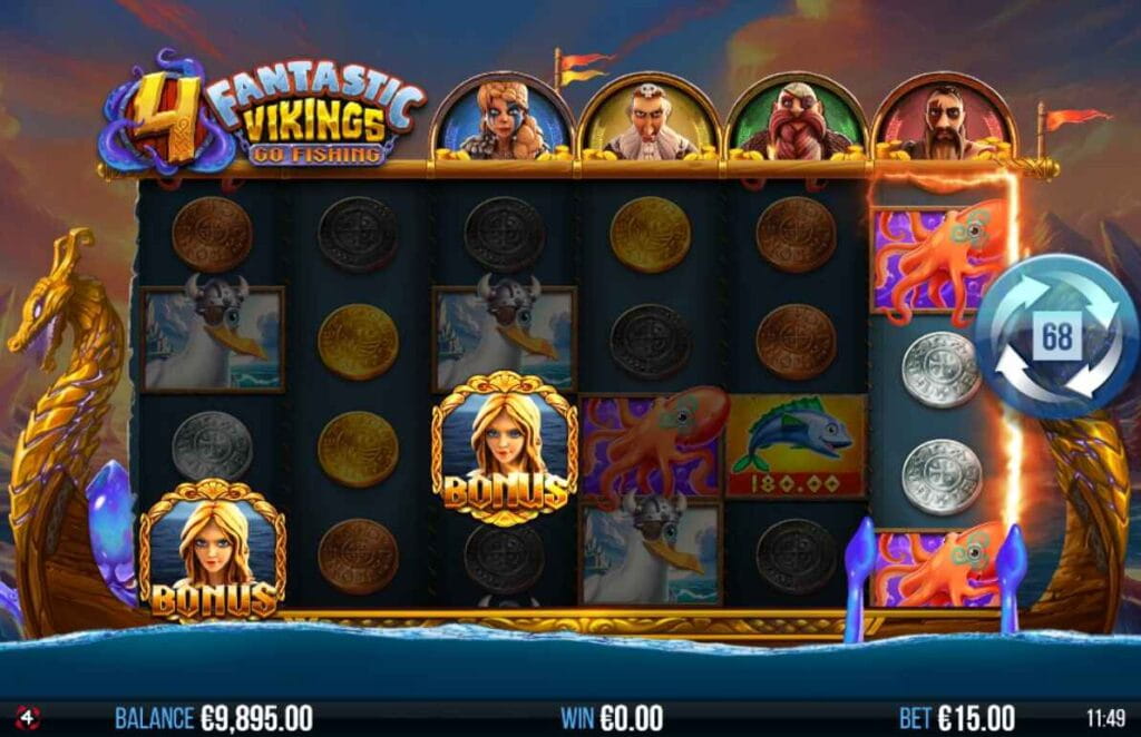 4 Fantastic Vikings Go Fishing | Slot Game Review