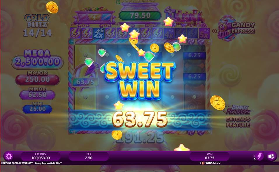 Candy Express Gold Blitz Slot by Fortune Factory Studios